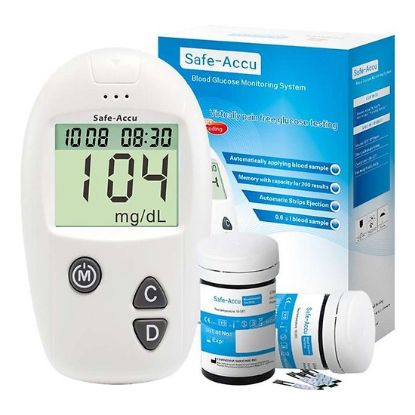 Ảnh của Bộ máy đo đường huyết Safe Accu Sinocare- Tặng bút chích máu + 50 que thử đường huyết + 50 kim